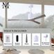 Atlas Molly 56 inch Gloss White with Old Oak Tone Blades Ceiling Fan